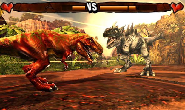 Im Test: Kampf der Giganten: Dinosaurier 3D 3DS  Press A Button